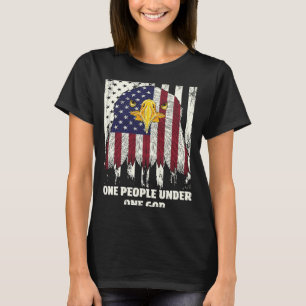 Camiseta Uma Pessoas sob um Deus Patriótico Patrio American