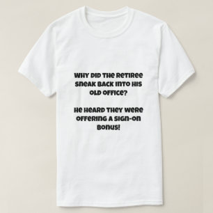 Camiseta Uma piada IA sobre o Retiree