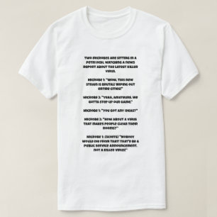 Camiseta Uma piada IA sobre um vírus assassino