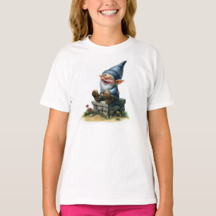 Camiseta Uma pintura aquarela de um gnomo feliz e bonito