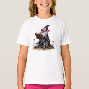 Camiseta Uma pintura aquarela de uma leitura antiga do gnom