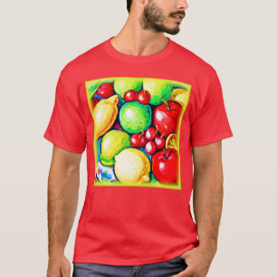 Camiseta Uma Pintura Livremente De Frutas. Comprar Agora