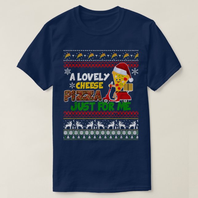 Camiseta Uma Pizza De Queijo Adorável Apenas Para Mim 13 (Frente do Design)