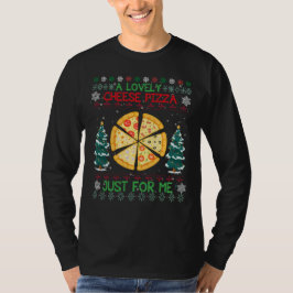Camiseta Uma Pizza De Queijo Adorável Só Para Mim Feliz Nat