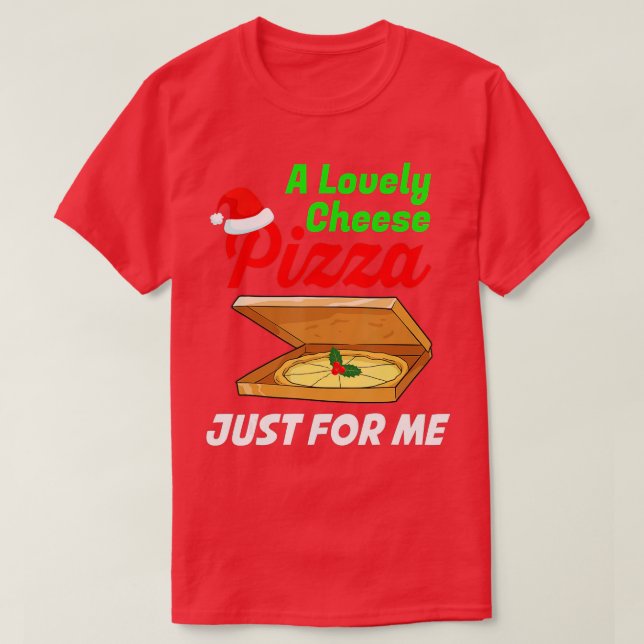Camiseta Uma Pizza De Queijo Adorável Só Para Mim Um Feliz  (Frente do Design)