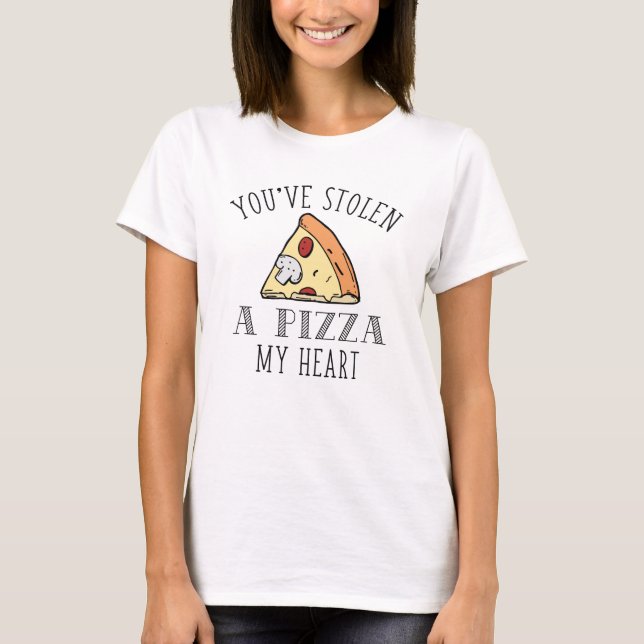 Camiseta Uma Pizza Meu Coração (Frente)