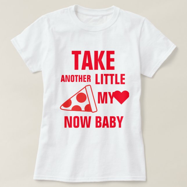 Camiseta Uma pizza meu coração (Frente do Design)