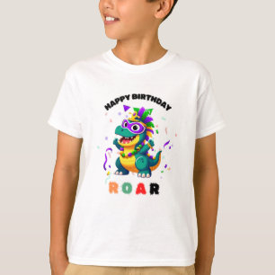 Camiseta Uma placa colorida com um cartoon Dragon T-Shirt