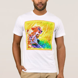 Camiseta Uma poderosa Pintura De Animais Cheetah. Compre ag