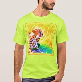 Camiseta Uma poderosa Pintura De Animais Cheetah. Compre ag
