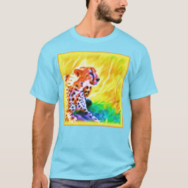 Camiseta Uma poderosa Pintura De Animais Cheetah. Compre ag