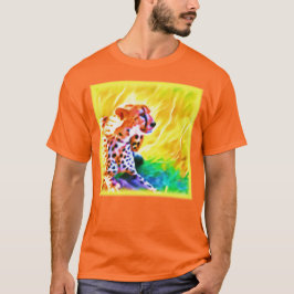 Camiseta Uma poderosa Pintura De Animais Cheetah. Compre ag