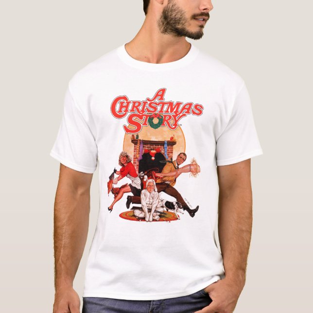 Camiseta Uma Poster de Arte da História de Natal (Frente)
