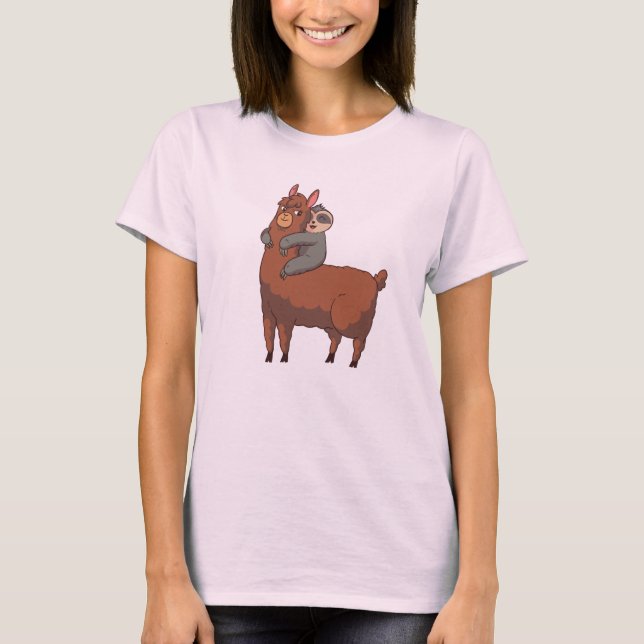 Camiseta Uma preguiça a andar de lama (Frente)