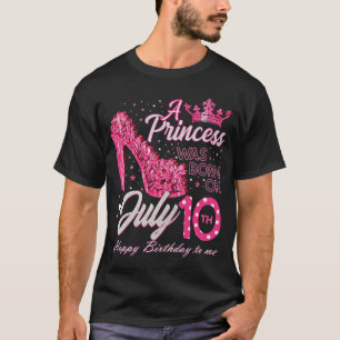 Camiseta Uma princesa foi Nascer em 10 de julho de 2010