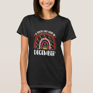 Camiseta Uma Rainha Foi Nascer Dezembro Xadrez Leopardo Rai