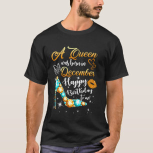 Camiseta Uma Rainha Foi Nascer Em Dezembro De Calçados De D