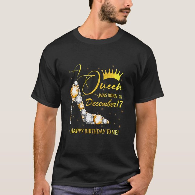 Camiseta Uma Rainha Foi Nascer Em Dezembro Feliz Aniversári (Frente)