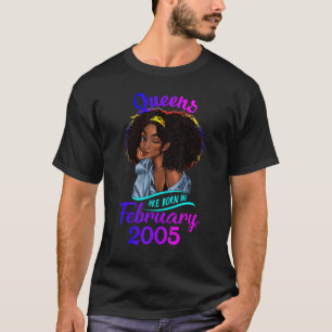 Camiseta Uma Rainha Foi Nascer Em Fevereiro De 2005 17º Ani