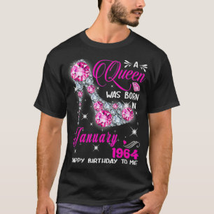 Camiseta Uma Rainha Foi Nascer Em Janeiro De 1964, 58º Bi,