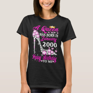 Camiseta Uma Rainha Foi Nascer Em Janeiro De 2000 23º Anive