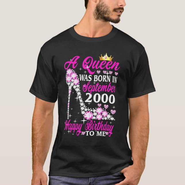 Camiseta Uma Rainha Foi Nascer Em Setembro De 2000 22º Aniv (Frente)