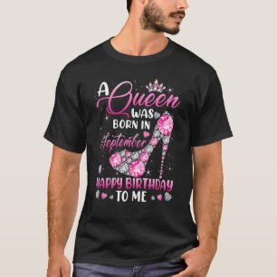Camiseta Uma Rainha Foi Nascer Em Setembro De Diamond Rosa 
