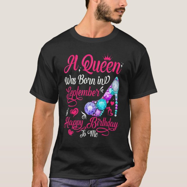 Camiseta Uma Rainha Foi Nascer No Aniversário De Setembro P (Frente)