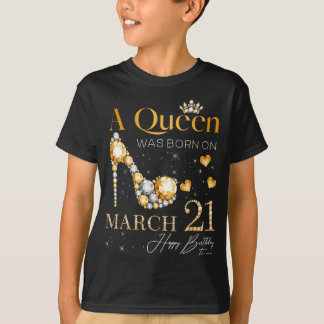 Camiseta Uma Rainha foi Nascer no dia 21 de março, 21ruas M