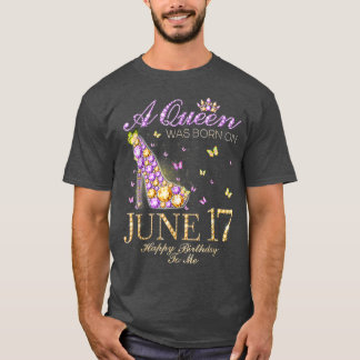 Camiseta Uma Rainha Foi Nascer No Feliz Aniversário De 17 D