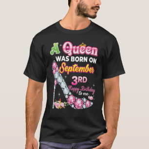 Camiseta Uma Rainha Foi Nascer No Terceiro Aniversário Feli