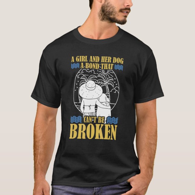 Camiseta Uma Rapariga E Seu Cachorro Um Bond Que Não Pode S (Frente)