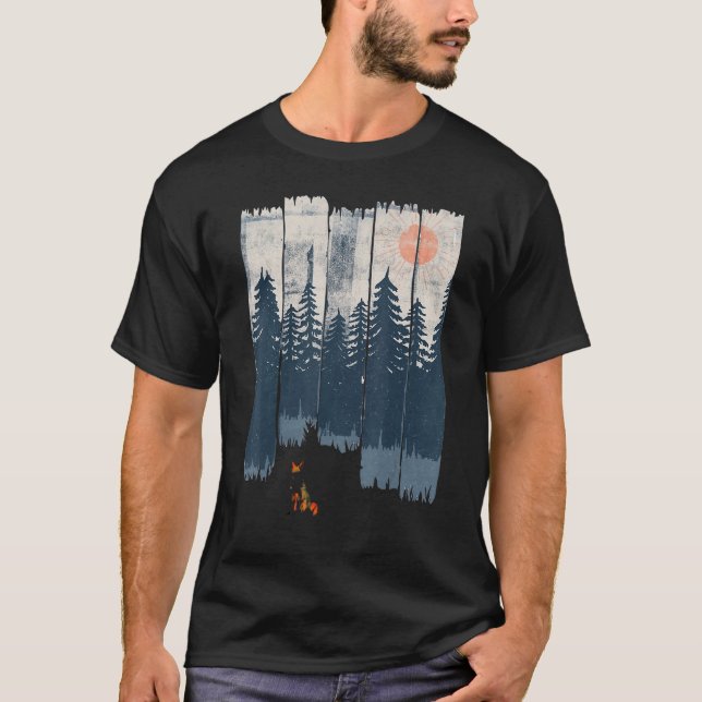 Camiseta Uma Raposa Na Natureza Selvagem Selvagem Selvagem  (Frente)