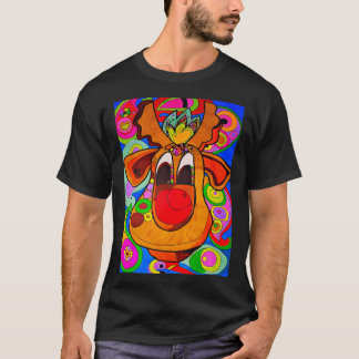 Camiseta Uma Reindeer de Natal. Meu Desenho.