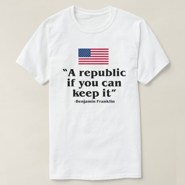 CAMISETA UMA REPÚBLICA SE VOCÊ PODE MANTER A CONSTITUIÇÃO D (Frente do Design)