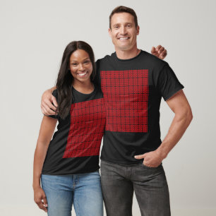 Camiseta Uma rosa vermelha vibrante com colírios suavemente