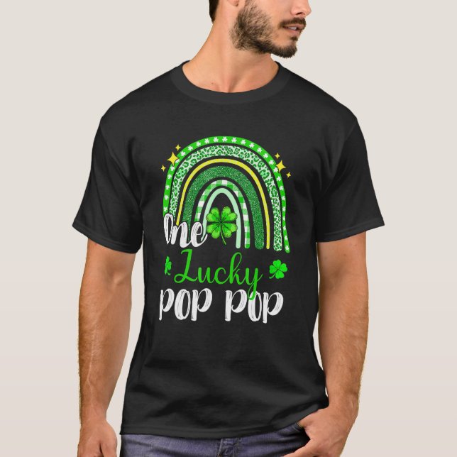 Camiseta Uma Rua Pop Lucky Leopard Imprima Rainbow Patrick (Frente)