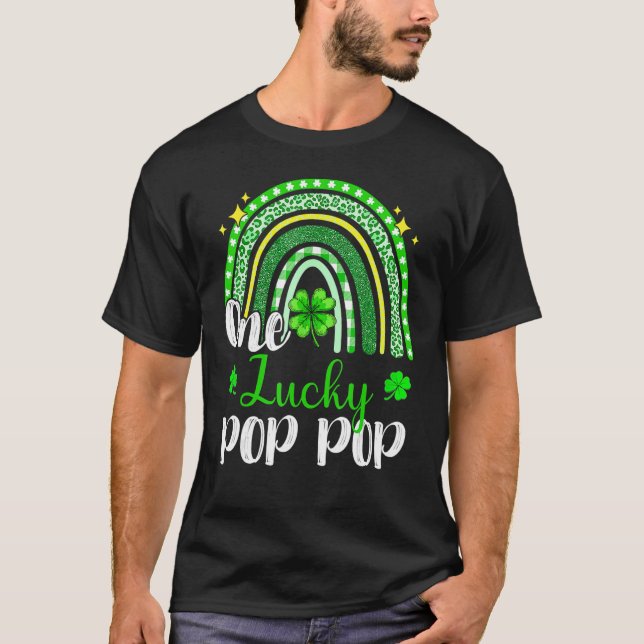 Camiseta Uma Rua Pop Lucky Leopard Imprima Rainbow Patrick (Frente)