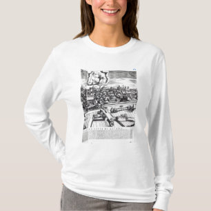 Camiseta Uma seção de um mapa de Milão, 1640