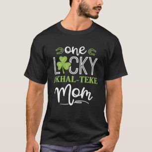 Camiseta Uma Sorte de Égua Akhal Teke Mãe Cavalgada Irlande