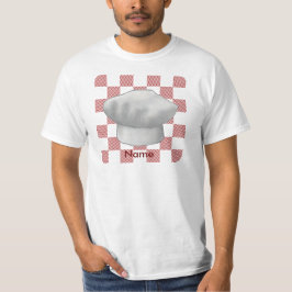 Camiseta Uma t-shirt de chapéu de chef xadrez