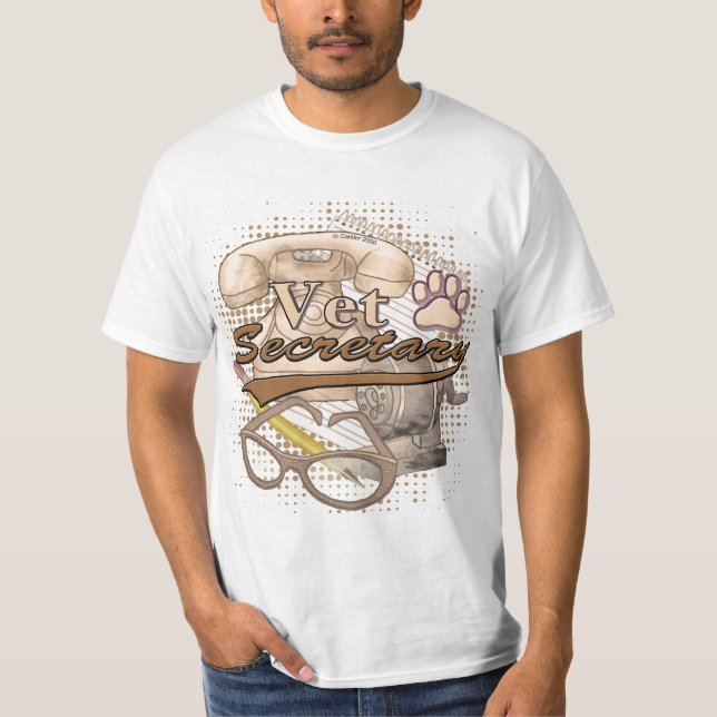 Camiseta Uma t-shirt de Secretária Veterinária (Frente)