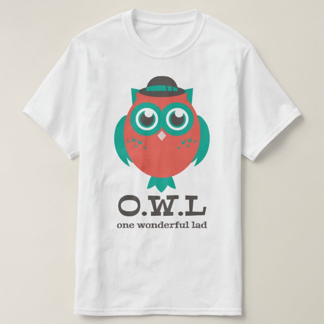 Camiseta Uma t-shirt maravilhosa do Lad Owl (Frente do Design)