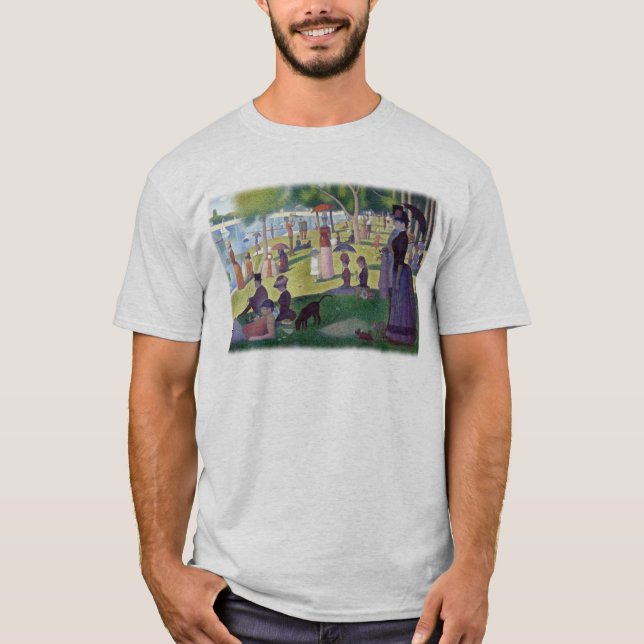 Camiseta Uma tarde de domingo em La Grande Jatte por Seurat (Frente)