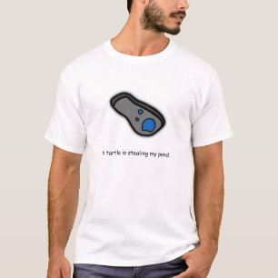 Camiseta Uma tartaruga está roubando minha lagoa
