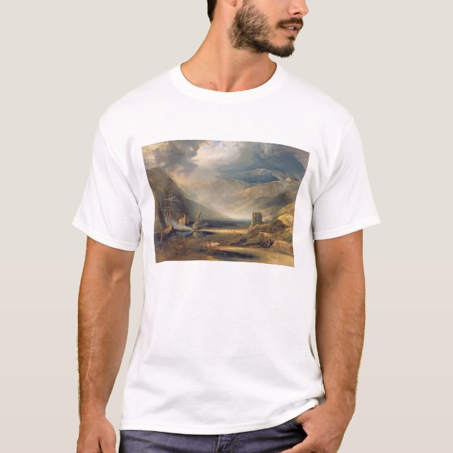 Camiseta Uma tempestade que passa fora na costa de (Frente)