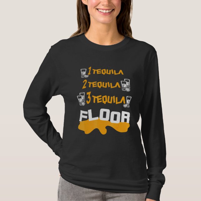 Camiseta Uma Tequila Dois Tequila Três Piso De Tequila (Frente)