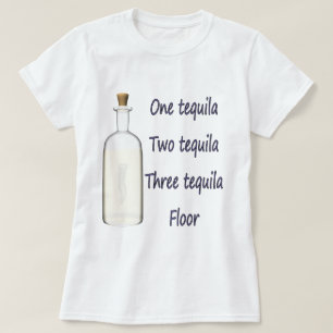 Camiseta Uma tequila dois tequila três tequila quatro