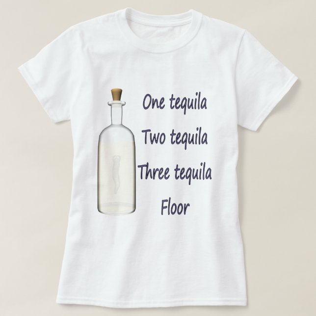 Camiseta Uma tequila dois tequila três tequila quatro (Frente do Design)