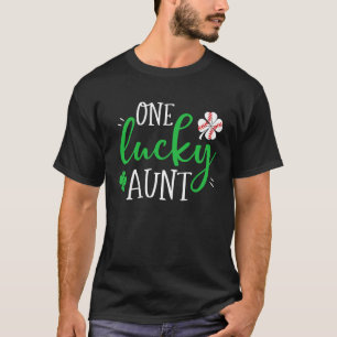 Camiseta Uma Tia de Beisebol Sortuda Tia Trevos Dia de São